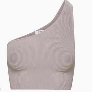 Aritzia babaton sculpt knit one shoulder cropped tank